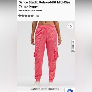 Dance Studio Relaxed-Fit Mid-Rise Cargo Jogger | lululemon | Size small